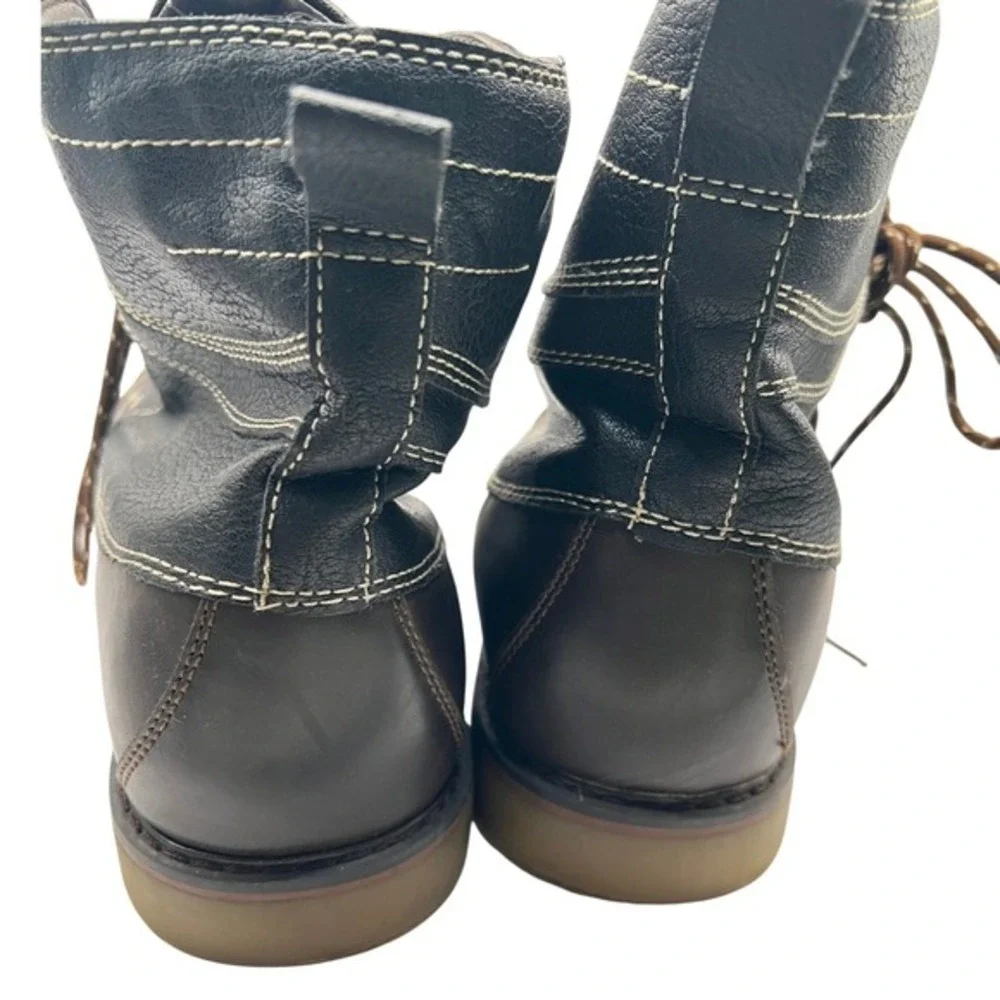 Sonoma Duck Boots Mens 13 Brown Sherman Ankle Lace‎ Up Two Tone Contrast Stitch